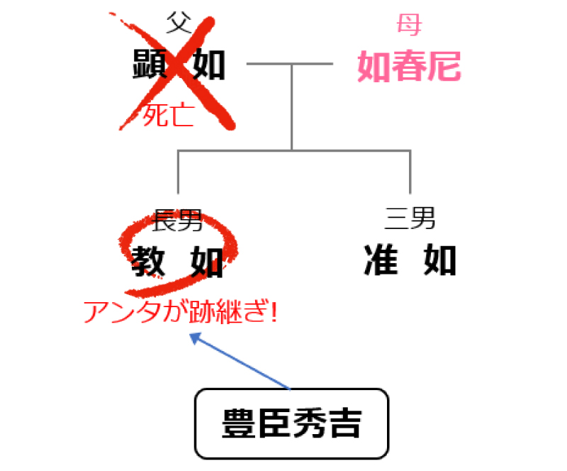 秀吉登場で返り咲いた教如だったが…。