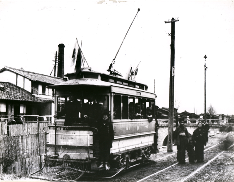 写真7．明治時代のチンチン電車写真（1896年）