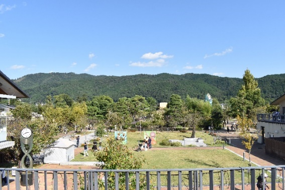 京都市動物園（観覧木道より東山を望む）