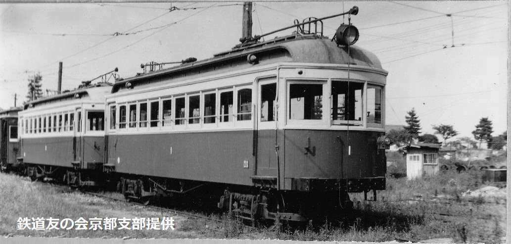 京阪石坂線に移ってからの１形電車　この電車が嵐山～清滝間を走っていた