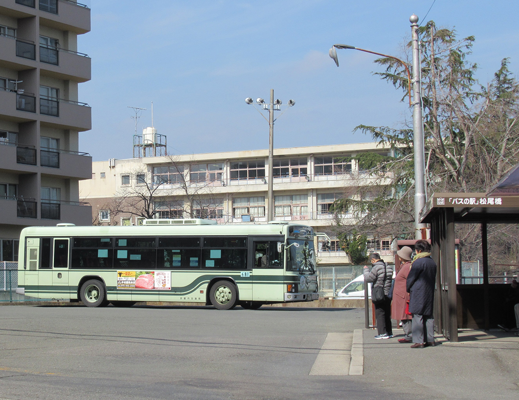 現在の松尾橋東詰めのロータリー