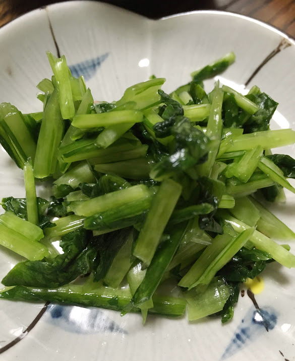 刻んで水気を絞って食べる水菜のおつけもん、美味しいです！