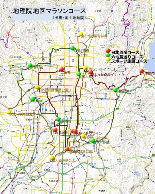 地図でマラソンコース