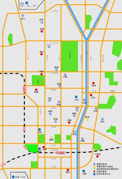 現在の跡地活用校（対象校含む）